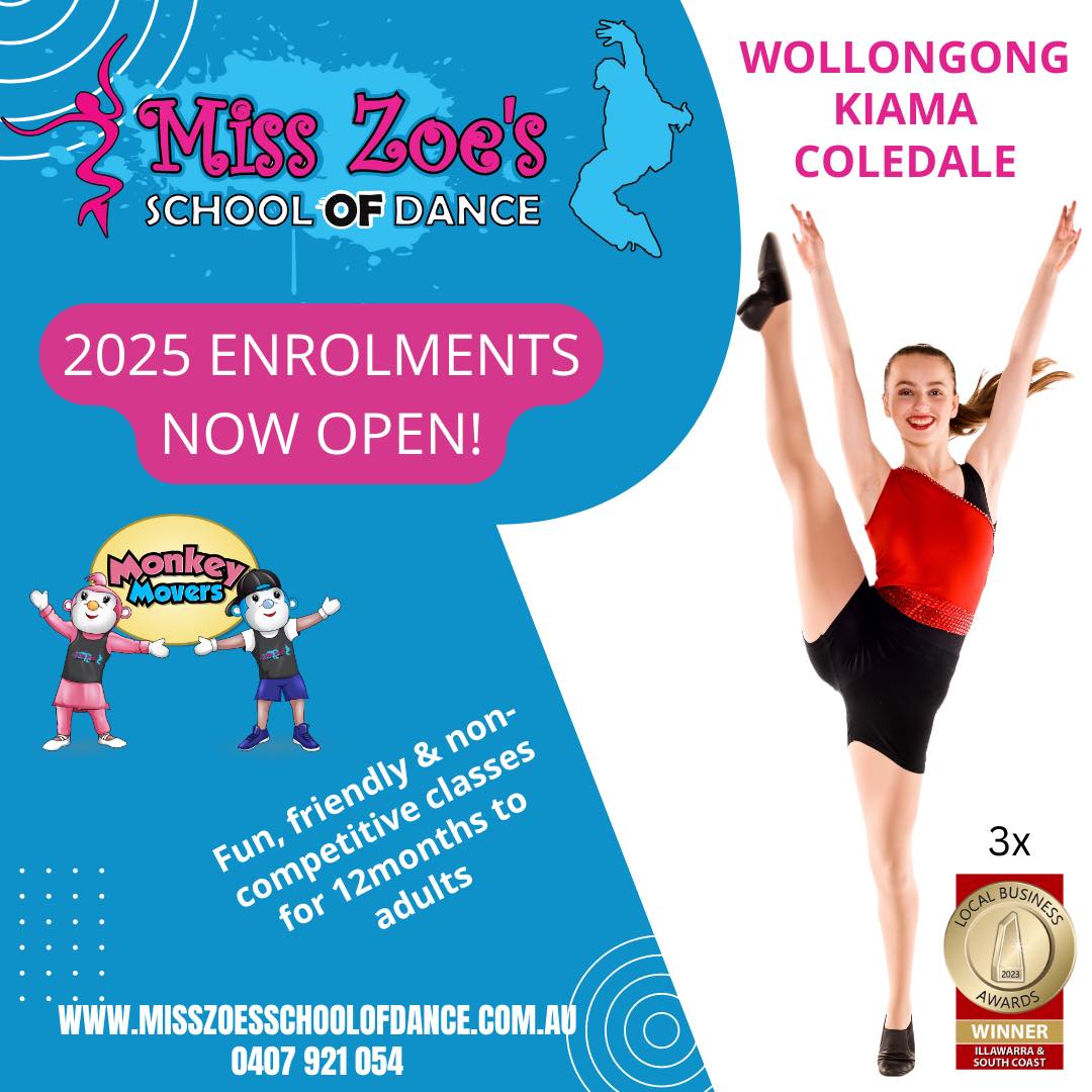 Join Miss Zoe's School of Dance in 2025 logo