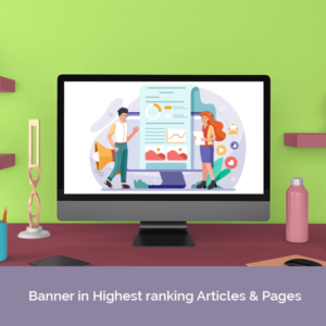 Banner in highest ranking Articles & Pages