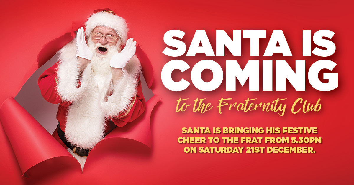 Santa is Coming to The Fraternity Club! logo